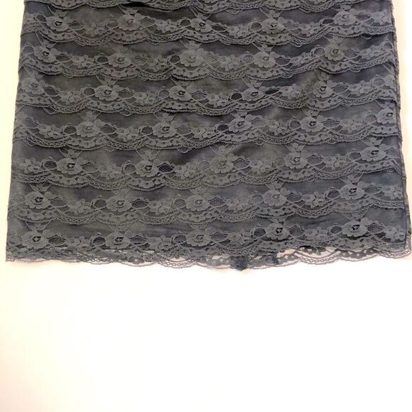 Women’s H & M Gray Lace Pencil  Skirt w/Zippered Back Size 8 - Picture 5 of 8